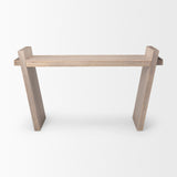 Elaine III Brown Wood Angled Leg Console Table by Mercana at Eve Furniture