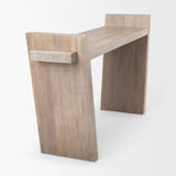 Elaine III Brown Wood Angled Leg Console Table by Mercana at Eve Furniture