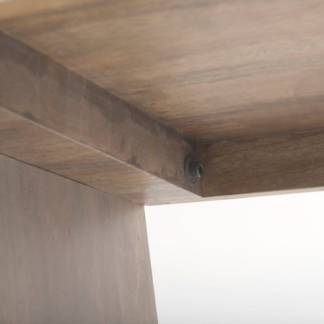 Elaine III Brown Wood Angled Leg Console Table by Mercana at Eve Furniture