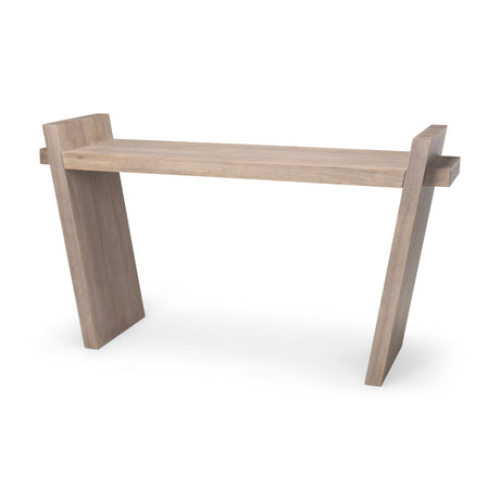 Elaine III Brown Wood Angled Leg Console Table by Mercana at Eve Furniture