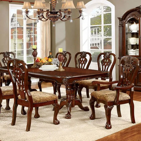 Elana Brown Cherry 7-Piece Dining Room Set by Furniture of America at Eve Furniture