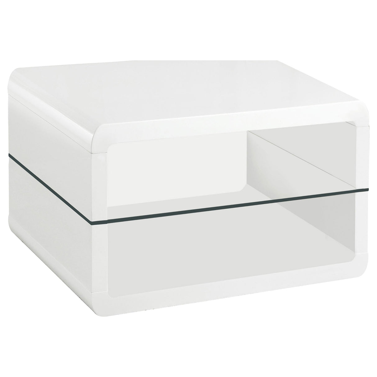 Elana White 2-Piece High Gloss Coffee and End Table Set by Coaster at Eve Furniture
