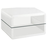 Elana White 2-Piece High Gloss Coffee and End Table Set by Coaster at Eve Furniture