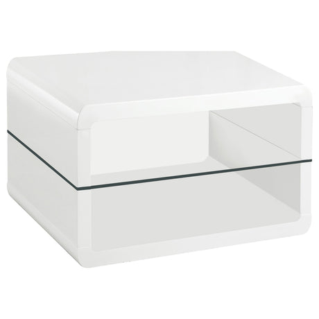 Elana White 3-Piece High Gloss Coffee and End Table Set by Coaster at Eve Furniture