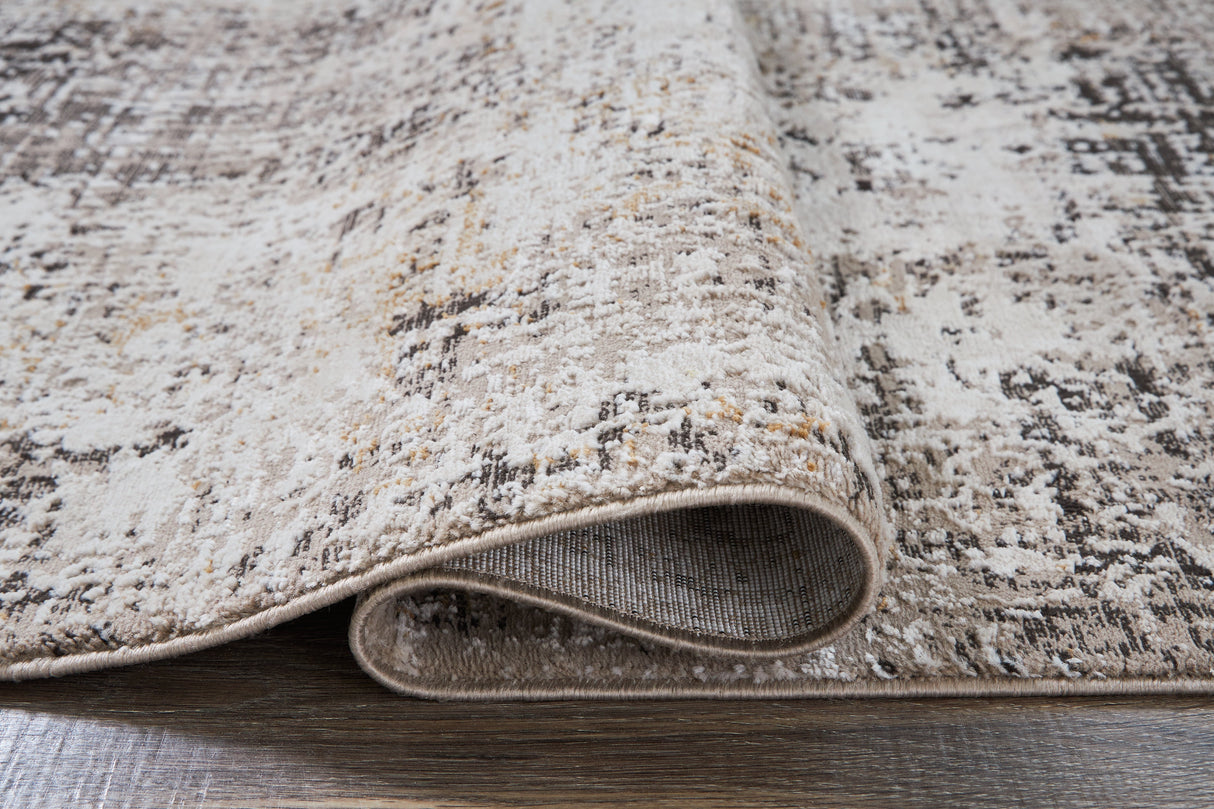Elaning Black/Gray/Cream Large Rug by Ashley at Eve Furniture
