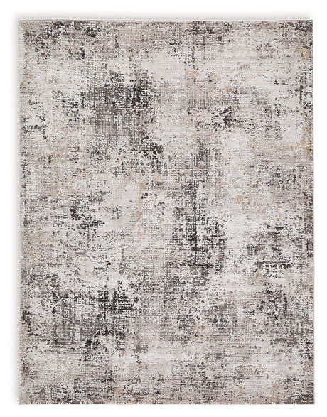 Elaning Black/Gray/Cream Large Rug by Ashley at Eve Furniture
