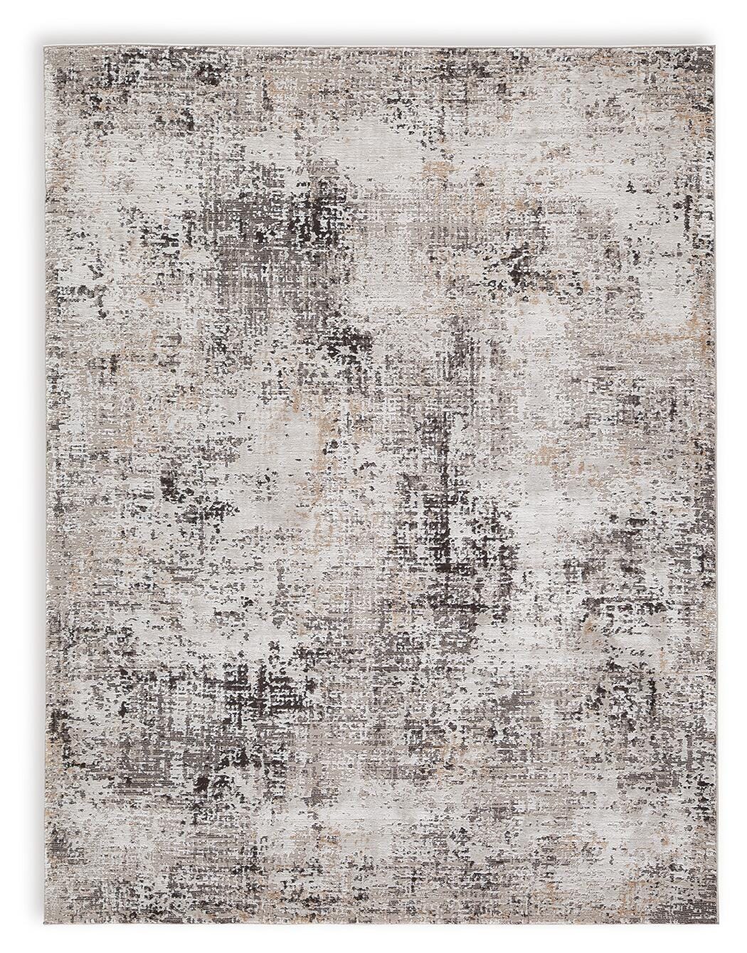 Elaning Black/Gray/Cream Large Rug by Ashley at Eve Furniture