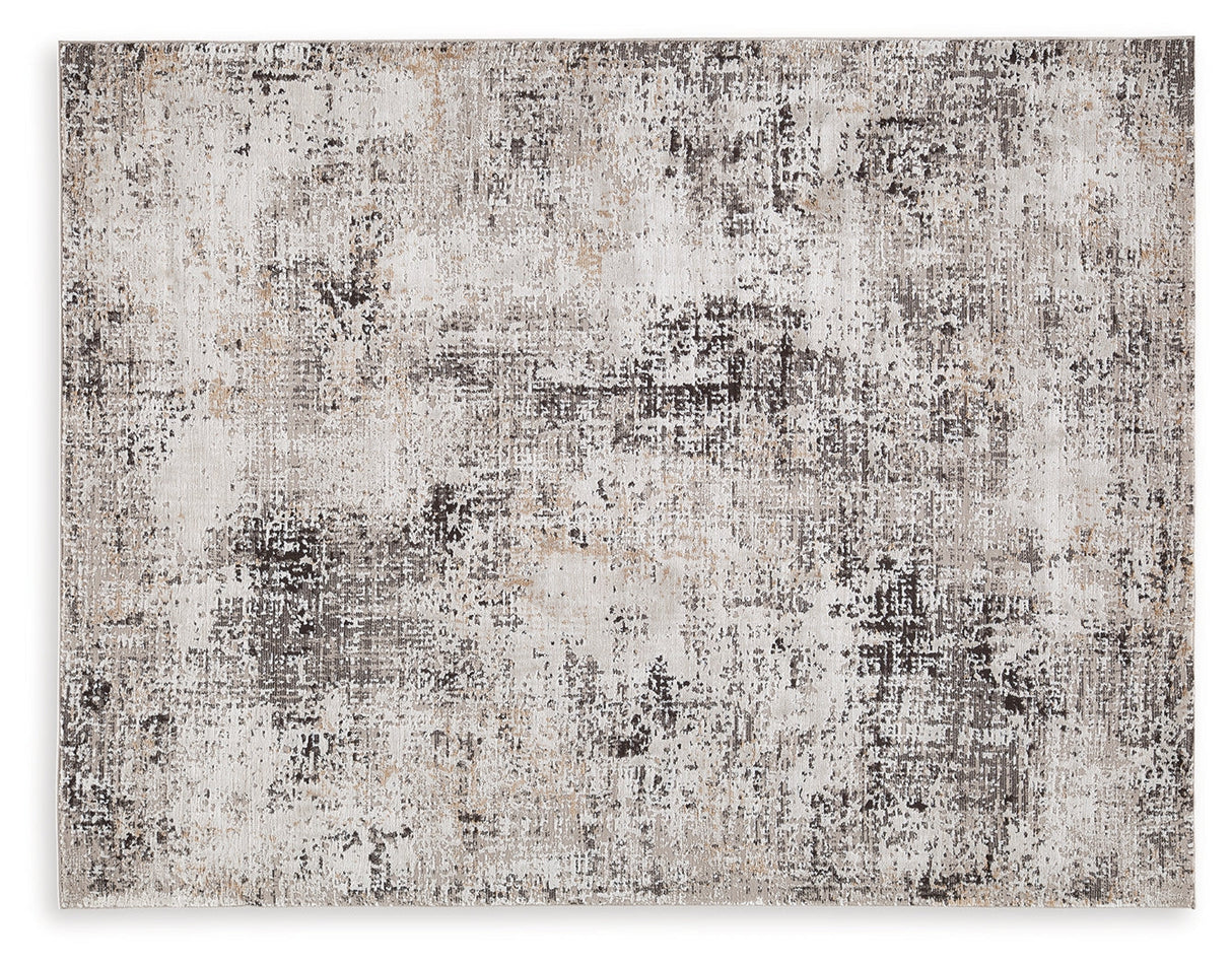 Elaning Black/Gray/Cream Medium Rug by Ashley at Eve Furniture