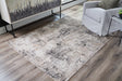 Elaning Black/Gray/Cream Medium Rug by Ashley at Eve Furniture