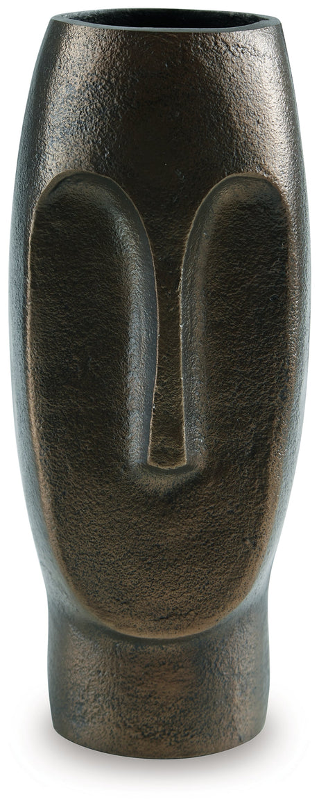 Elanman Antique Bronze Finish Vase by Ashley at Eve Furniture