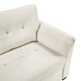 Elara Beige 2-Piece Reversible Sectional with Hidden Storage and Pull-out Bed by Homelegance at Eve Furniture