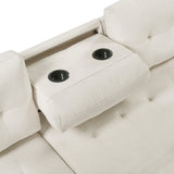 Elara Beige 2-Piece Reversible Sectional with Hidden Storage and Pull-out Bed by Homelegance at Eve Furniture