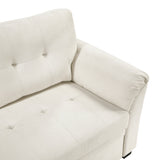 Elara Beige 2-Piece Reversible Sectional with Hidden Storage and Pull-out Bed by Homelegance at Eve Furniture