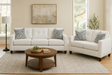 Elara Cream Sofa & Loveseat Set by Happy Homes at Eve Furniture
