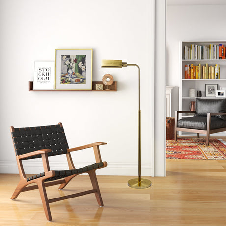 Elara Floor Lamp Gold outer and White inner by Ashcroft Furniture at Eve Furniture