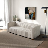 Elara Sofa - Cream Velvet by Ashcroft Furniture at Eve Furniture