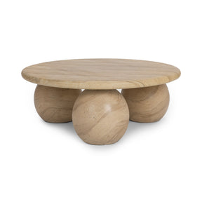 Elaria Warm Sandstone 39" Round Outdoor Coffee Table by Classic Home at Eve Furniture