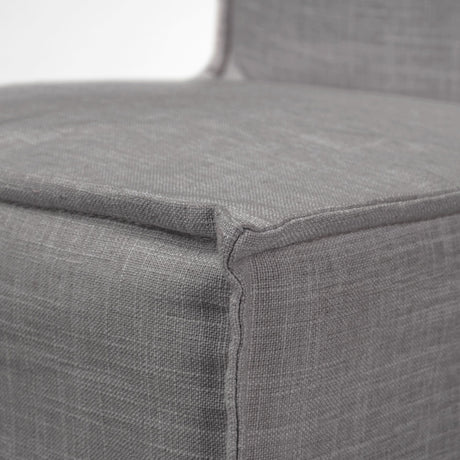 Elbert I Grey Fabric Slip-Cover Brown Wooden Base Dining Chair, Set of 2 by Mercana at Eve Furniture