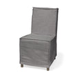 Elbert I Grey Fabric Slip-Cover Brown Wooden Base Dining Chair, Set of 2 by Mercana at Eve Furniture