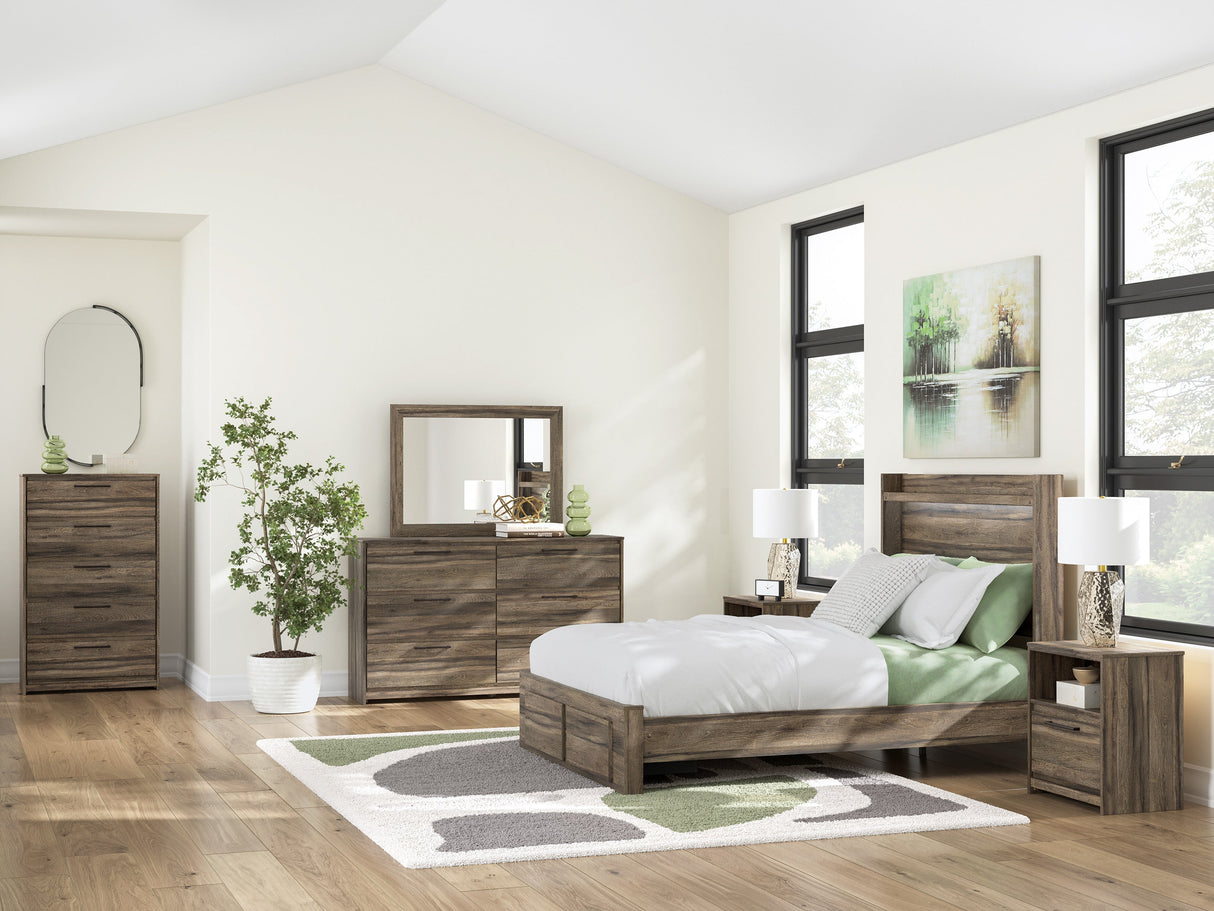 Elbrim Brown Full Storage Panel Bedroom Set by Ashley at Eve Furniture