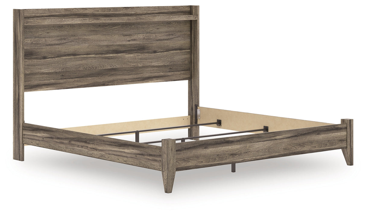 Elbrim Brown King Panel Bed by Ashley at Eve Furniture