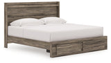 Elbrim Brown King Panel Storage Bed by Ashley at Eve Furniture