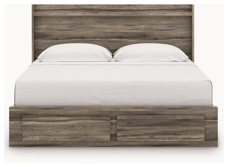 Elbrim Brown King Panel Storage Bed by Ashley at Eve Furniture