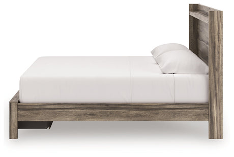 Elbrim Brown King Panel Storage Bedroom Set with Dresser and Nightstand by Ashley at Eve Furniture
