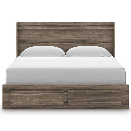 Elbrim Brown King Platform Storage Bed by Ashley at Eve Furniture