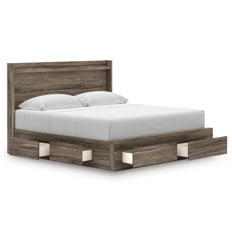 Elbrim Brown King Platform Storage Bed by Ashley at Eve Furniture