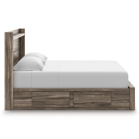 Elbrim Brown King Platform Storage Bed by Ashley at Eve Furniture