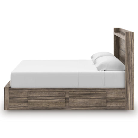 Elbrim Brown King Platform Storage Bed by Ashley at Eve Furniture