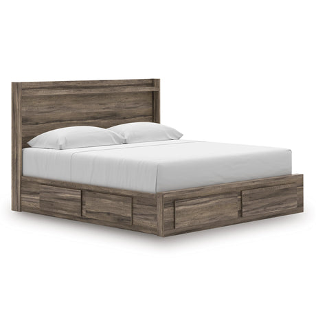 Elbrim Brown King Platform Storage Bed by Ashley at Eve Furniture
