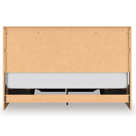 Elbrim Brown King Platform Storage Bed by Ashley at Eve Furniture