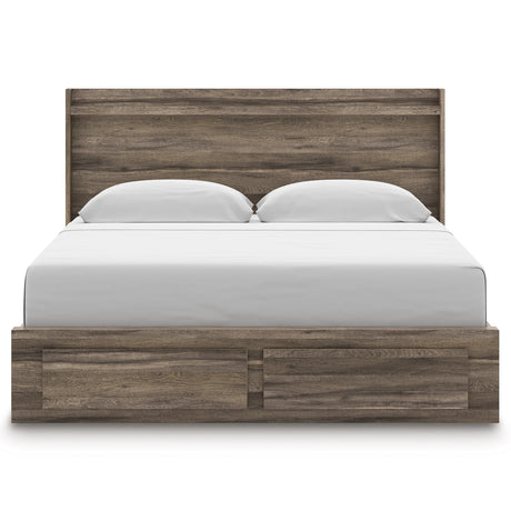 Elbrim Brown King Platform Storage Bed by Ashley at Eve Furniture