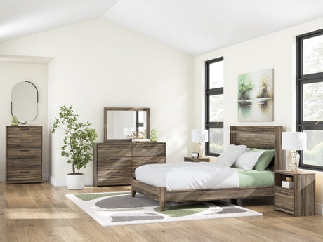 Elbrim Brown LED Panel Bedroom Set by Ashley at Eve Furniture