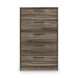Elbrim Brown LED Storage Panel Bedroom Set with 2 Footboard Drawers by Ashley at Eve Furniture