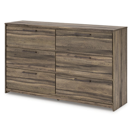 Elbrim Brown LED Storage Panel Bedroom Set with 2 Footboard Drawers by Ashley at Eve Furniture