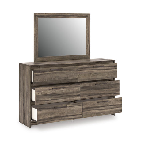 Elbrim Brown LED Storage Panel Bedroom Set with 2 Footboard Drawers by Ashley at Eve Furniture
