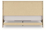 Elbrim Brown LED Storage Panel Bedroom Set with 2 Footboard Drawers by Ashley at Eve Furniture