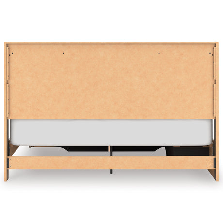 Elbrim Brown LED Storage Panel Bedroom Set with 4 Drawers by Ashley at Eve Furniture