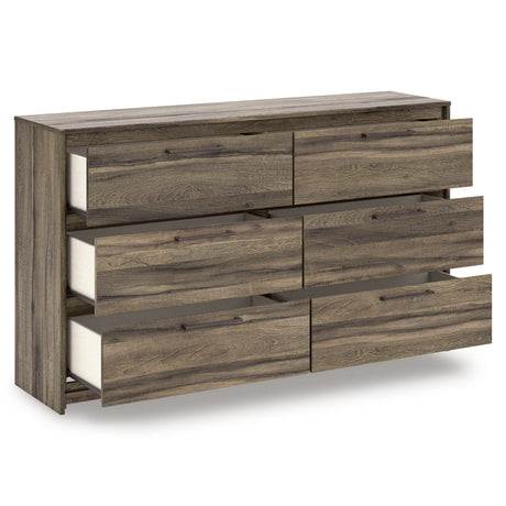 Elbrim Brown LED Storage Panel Bedroom Set with 4 Drawers by Ashley at Eve Furniture