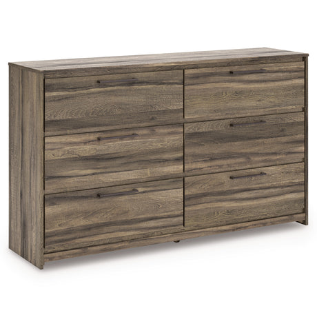 Elbrim Brown LED Storage Panel Bedroom Set with 4 Drawers by Ashley at Eve Furniture