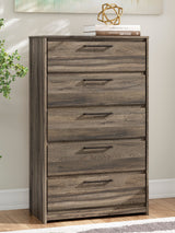 Elbrim Brown LED Storage Panel Bedroom Set with 4 Drawers by Ashley at Eve Furniture