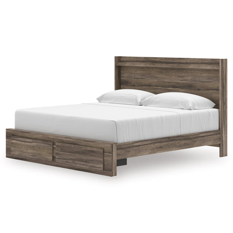 Elbrim Brown LED Storage Panel Bedroom Set with 4 Drawers by Ashley at Eve Furniture