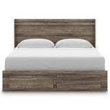 Elbrim Brown LED Storage Panel Bedroom Set with 4 Drawers by Ashley at Eve Furniture