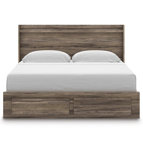 Elbrim Brown LED Storage Panel Bedroom Set with 4 Drawers by Ashley at Eve Furniture