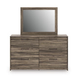 Elbrim Brown LED Storage Panel Bedroom Set with 6 Drawers by Ashley at Eve Furniture