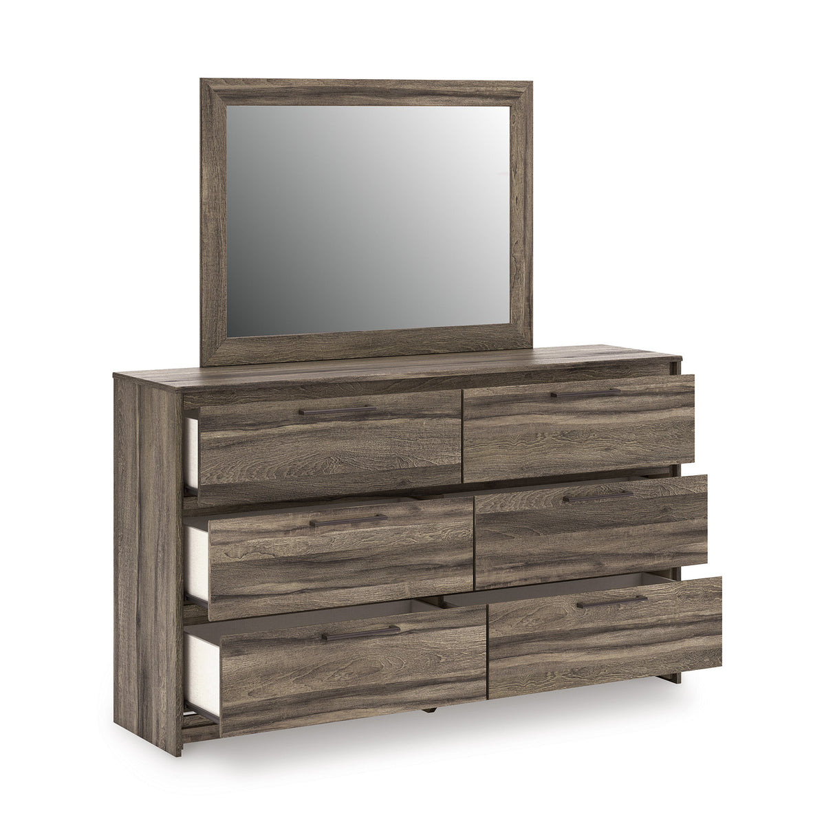 Elbrim Brown LED Storage Panel Bedroom Set with 6 Drawers by Ashley at Eve Furniture