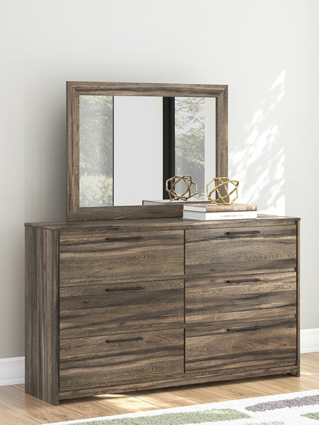 Elbrim Brown LED Storage Panel Bedroom Set with 6 Drawers by Ashley at Eve Furniture